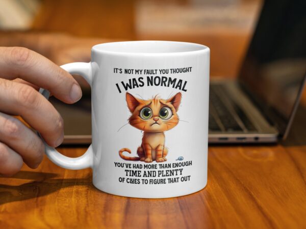 I Was Normal Cute Cat Coffee Mug - Image 2