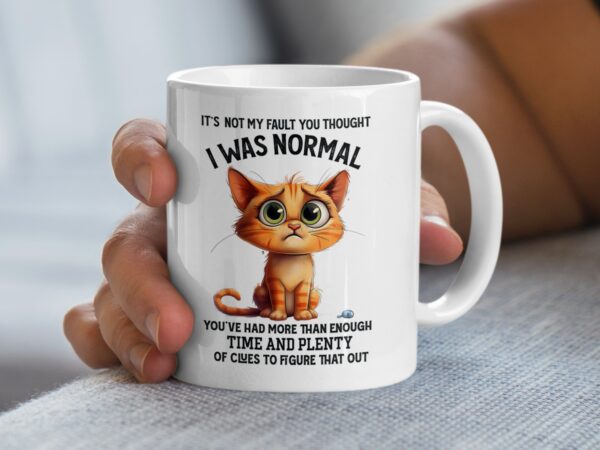 I Was Normal Cute Cat Coffee Mug