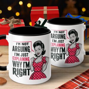 Funny Retro I'm Not Arguing Just Explaining Mug - Image 4