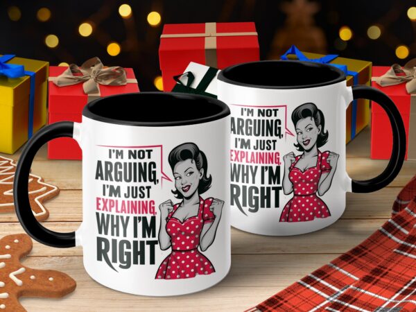 Funny Retro I'm Not Arguing Just Explaining Mug - Image 4