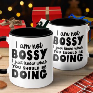Motivational Funny I Am Not Bossy Coffee Mug - Image 4