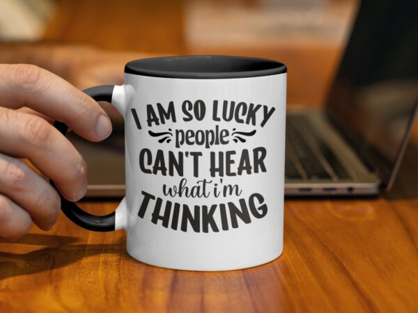 Humorous I Am So Lucky Coffee Mug - Image 2