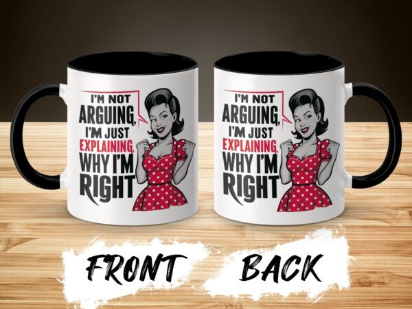 Funny Retro I'm Not Arguing Just Explaining Mug - Image 3