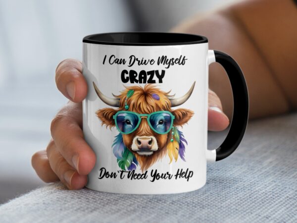 Funny Cow I Can Drive Myself Crazy Coffee Mug