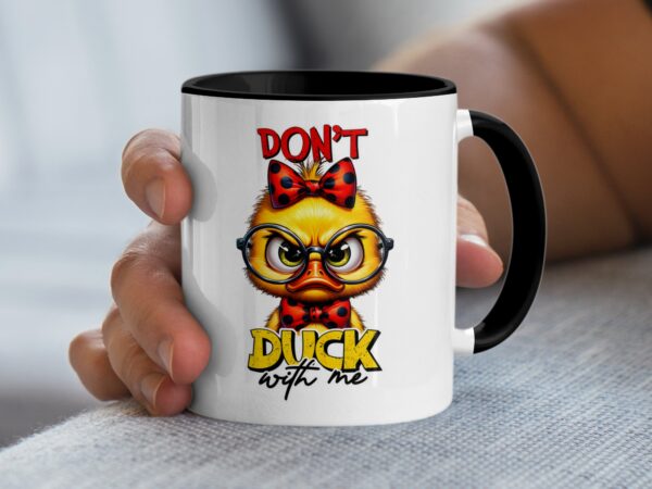 Funny Cartoon Don't Duck with Me Coffee Mug