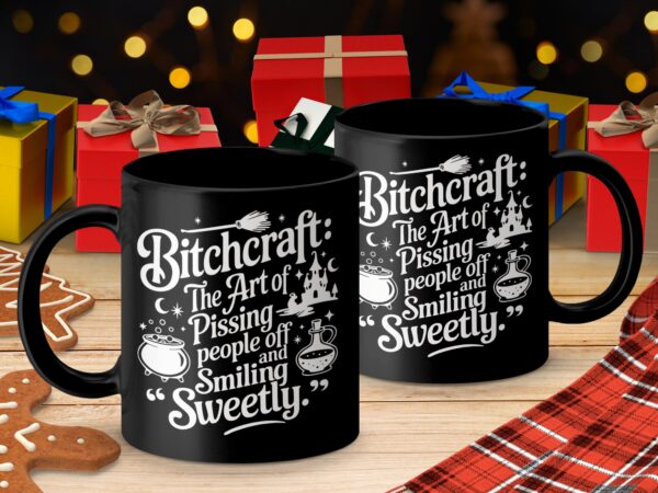 The Art of Pissing People Off Black Mug - Image 3
