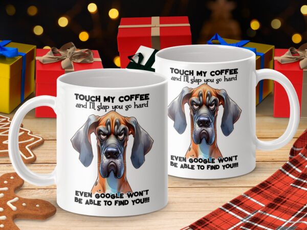 Humorous Touch My Coffee Dog Mug - Image 4