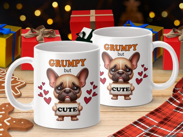 Grumpy But Cute Funny Dog Lovers Mug - Image 4