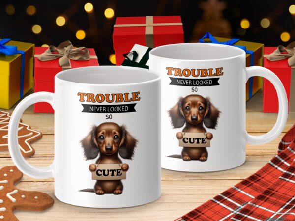 Trouble Never Looked So Cute Dog Mug - Image 4
