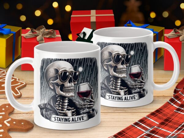 Unique Skeleton Design with Wine Glass Mug - Image 4