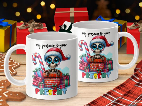 Funny Skeleton Santa Coffee Mug - Image 4