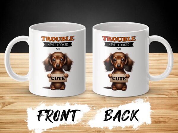 Trouble Never Looked So Cute Dog Mug - Image 2