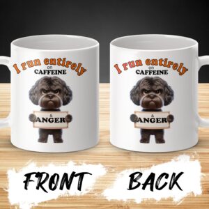 I Run Entirely on Caffeine Cute Dog Mug - Image 3