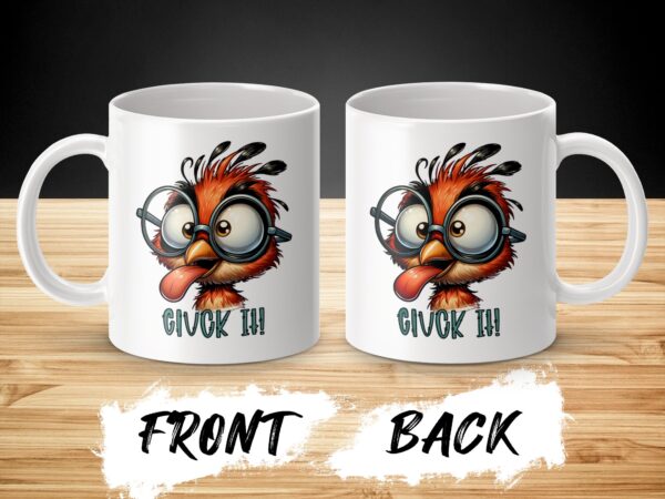 Playful Cartoon Bird Cluck It Funny Cute Mug - Image 3