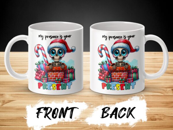Funny Skeleton Santa Coffee Mug - Image 3