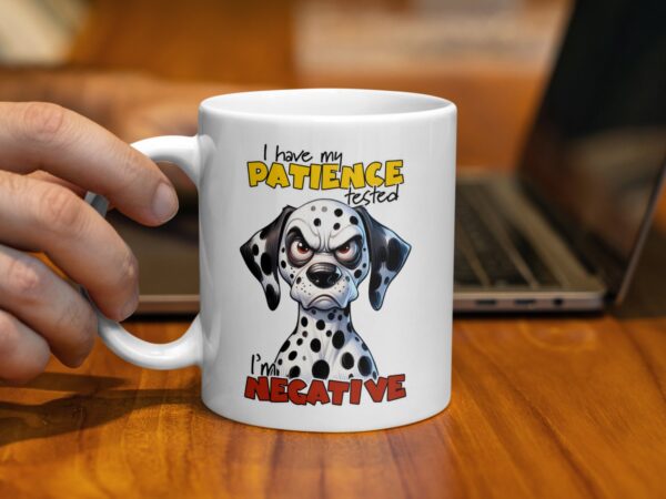 Funny Dalmatian Tested Negative Humor Mug - Image 2