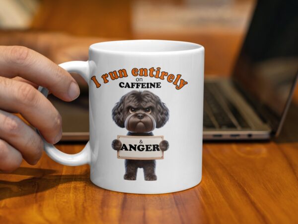 I Run Entirely on Caffeine Cute Dog Mug - Image 2