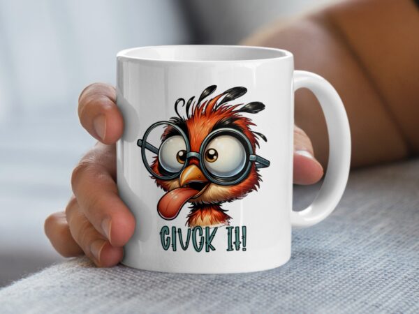 Playful Cartoon Bird Cluck It Funny Cute Mug